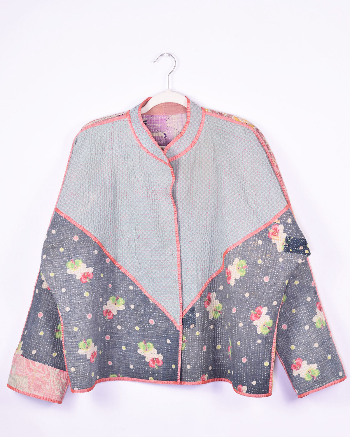 Charlie Quilted Reversible Patchwork Kantha Jacket - 11 image 2