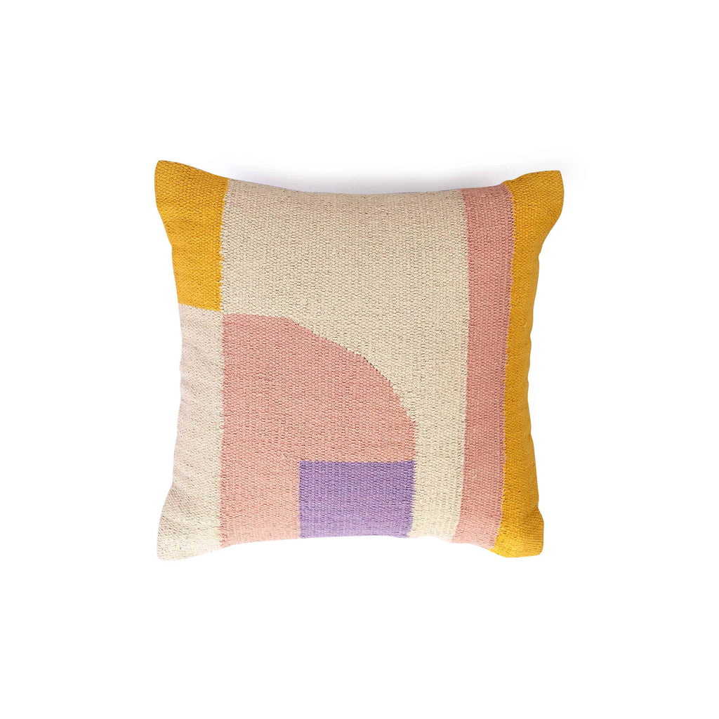 Geo Accent Pillow - Yellow / Pink image 0