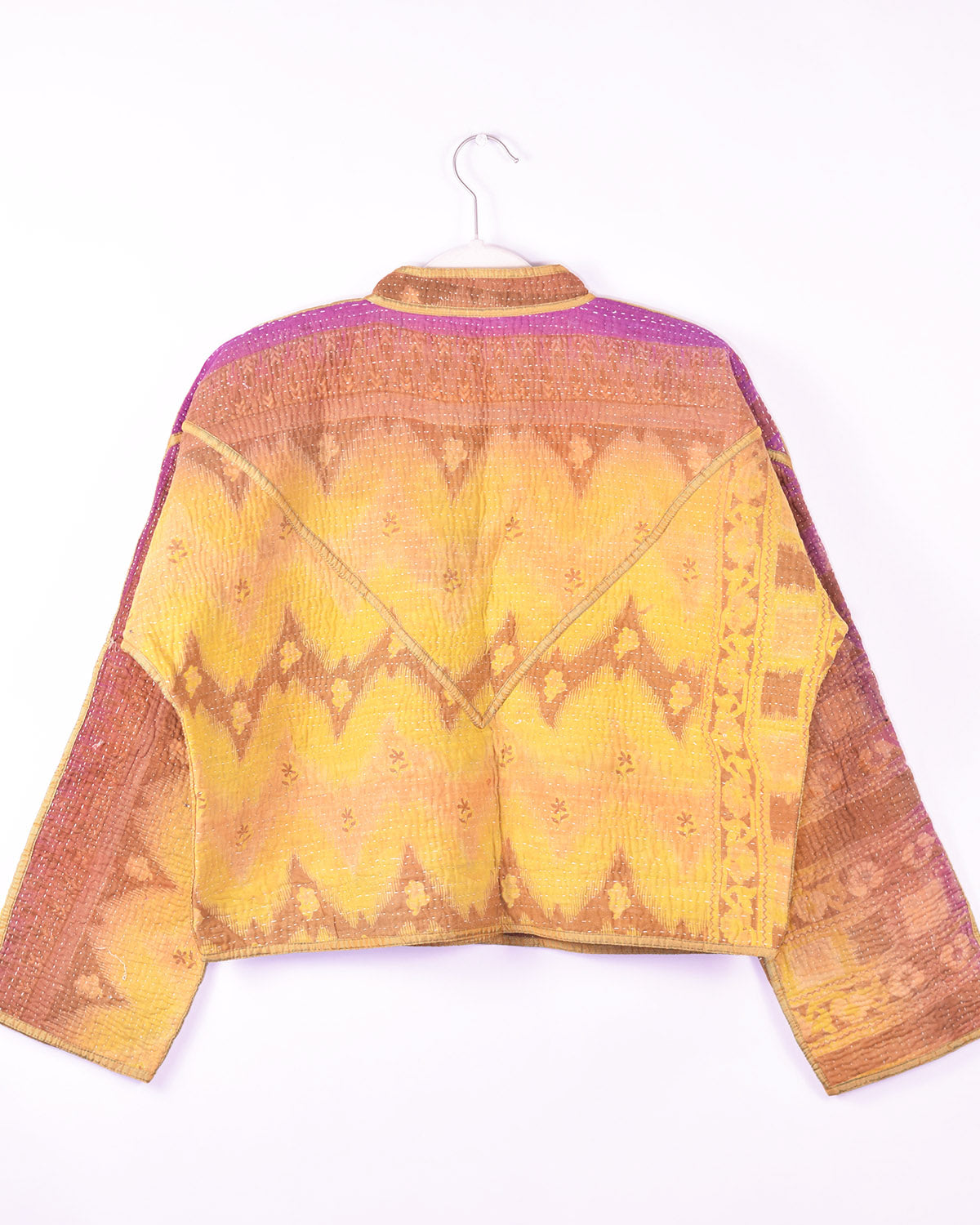 Sofie Quilted Reversible Patchwork Kantha Jacket - 03 image 3