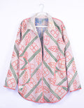 Frankie Long Quilted Reversible Patchwork Kantha Jacket -12 image 0