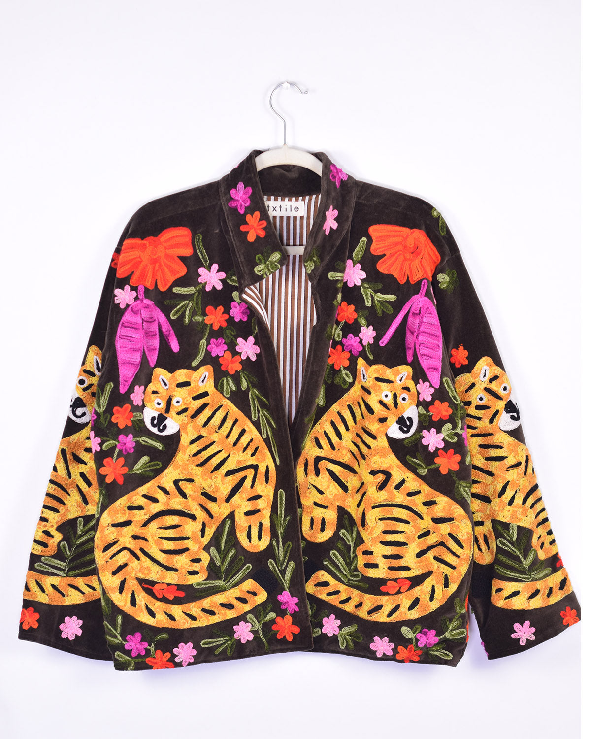 Tiger Tribe Embroidered Velvet Jacket - 05 image 0