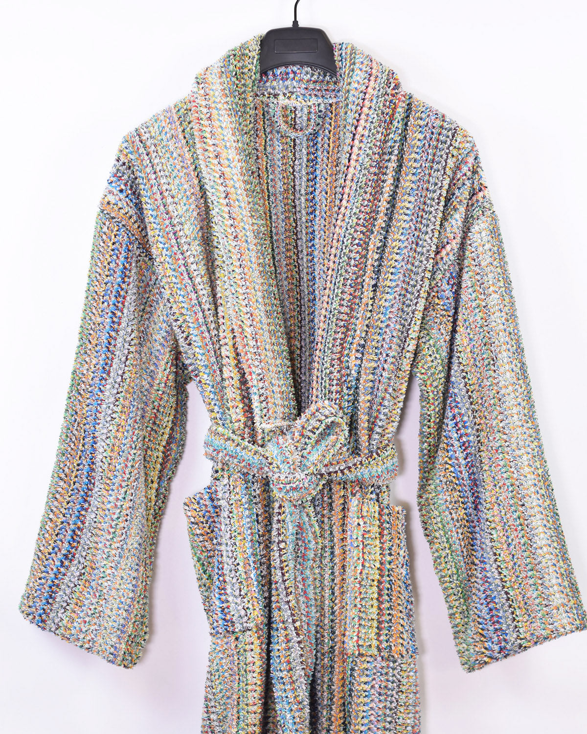 Organic Turkish Cotton Plush Terry Cloth Robe - Soft Rainbow image 2