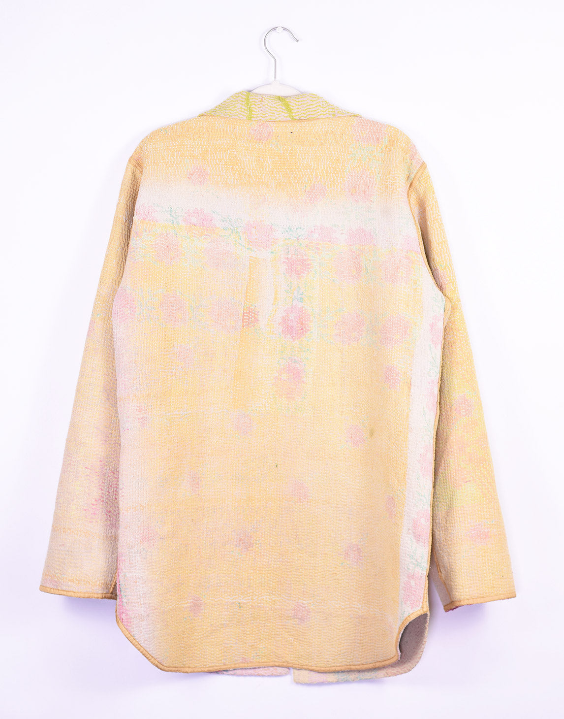 Frankie Long Quilted Reversible Patchwork Kantha Jacket - 08 image 3