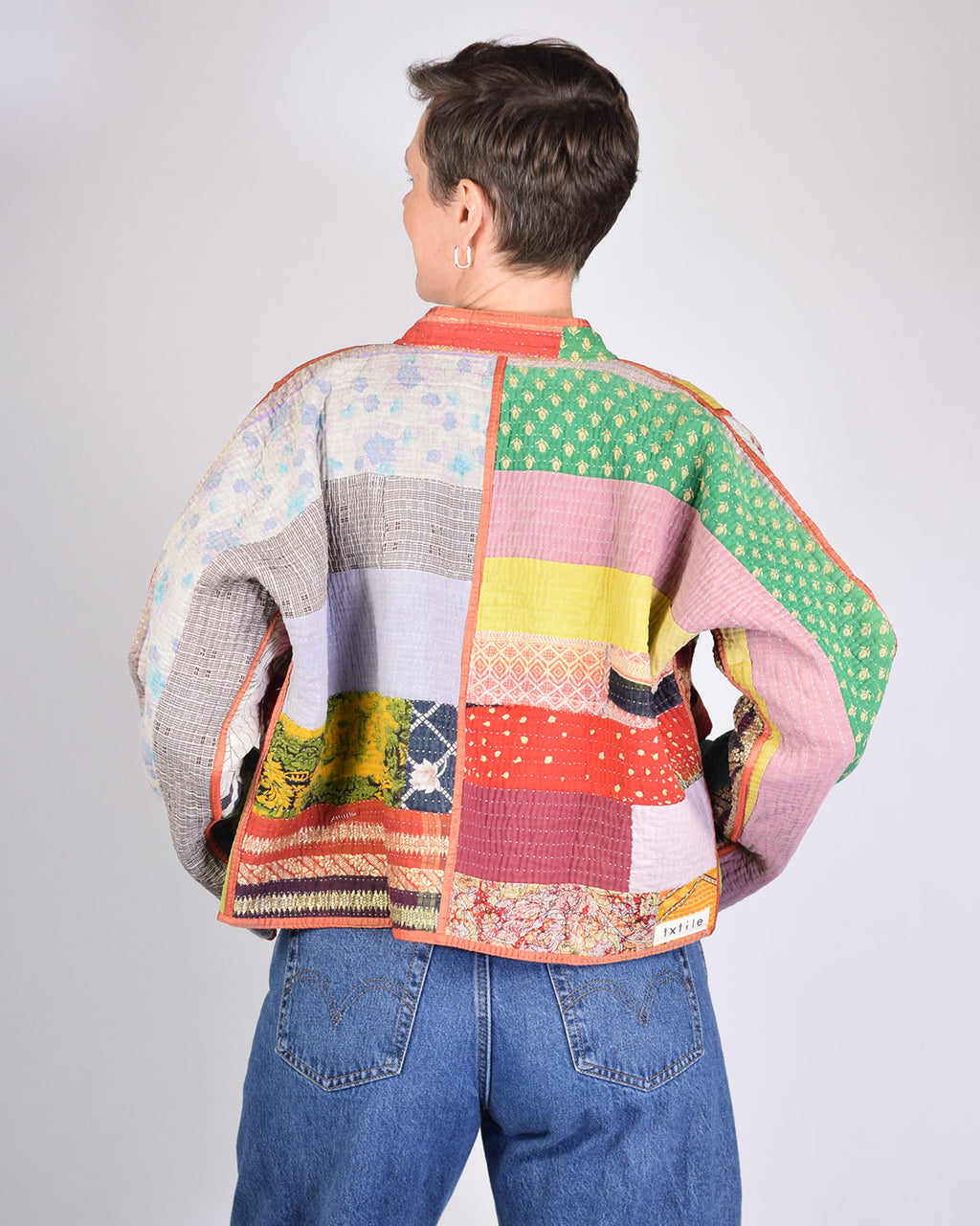 Sofie Quilted Reversible Patchwork Kantha Jacket -11 image 0