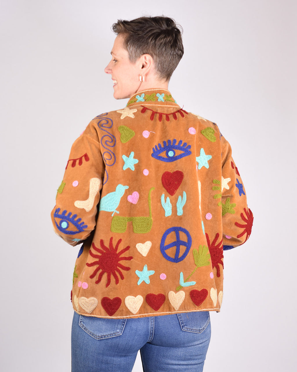 Good Vibes Embroidered Velvet Jacket - 04 image 2