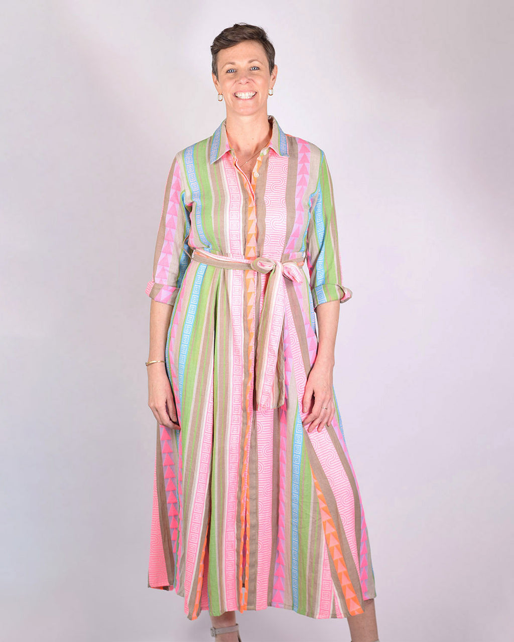Rowan Shirt Dress - Long Sleeve - Garden Palm image 3