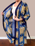 Lightweight Cotton Robe - Blue Tiger image 5