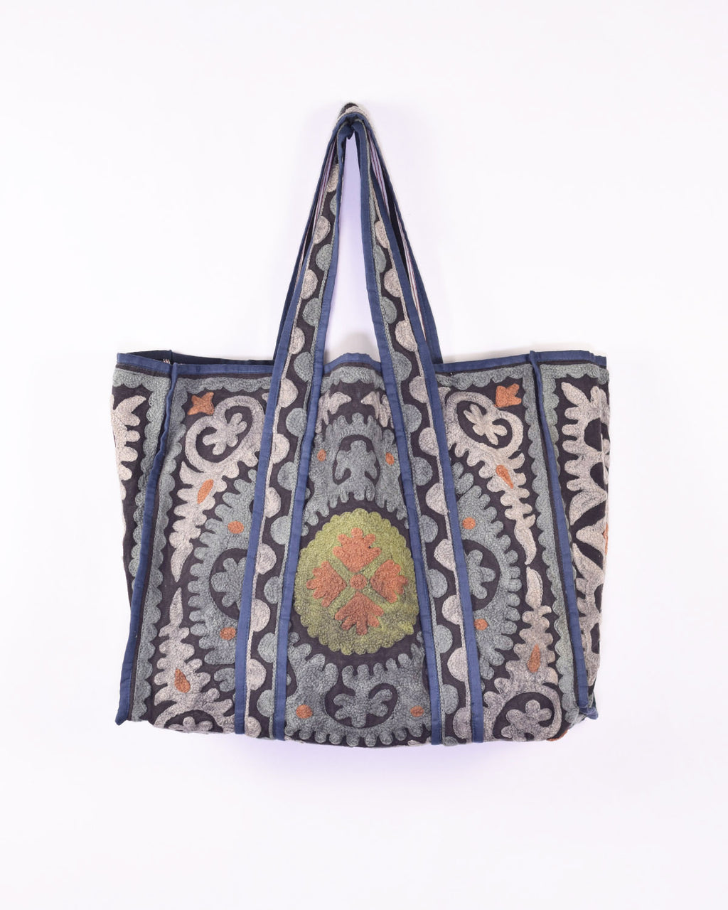 Canvas Suzani Embroidered Oversized Tote Bag - 12 image 1