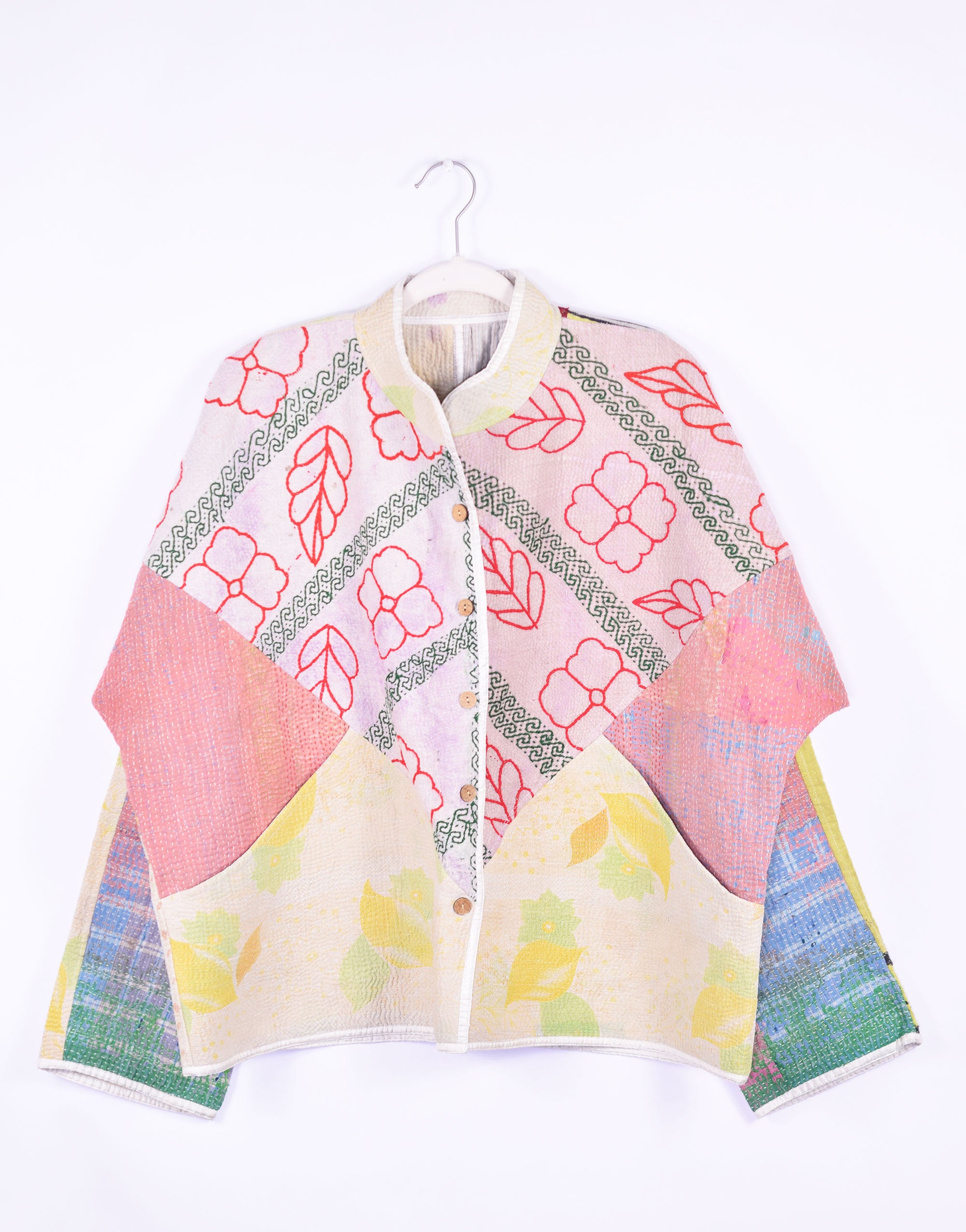 Charlie Quilted Reversible Patchwork Kantha Jacket - 01 image 2