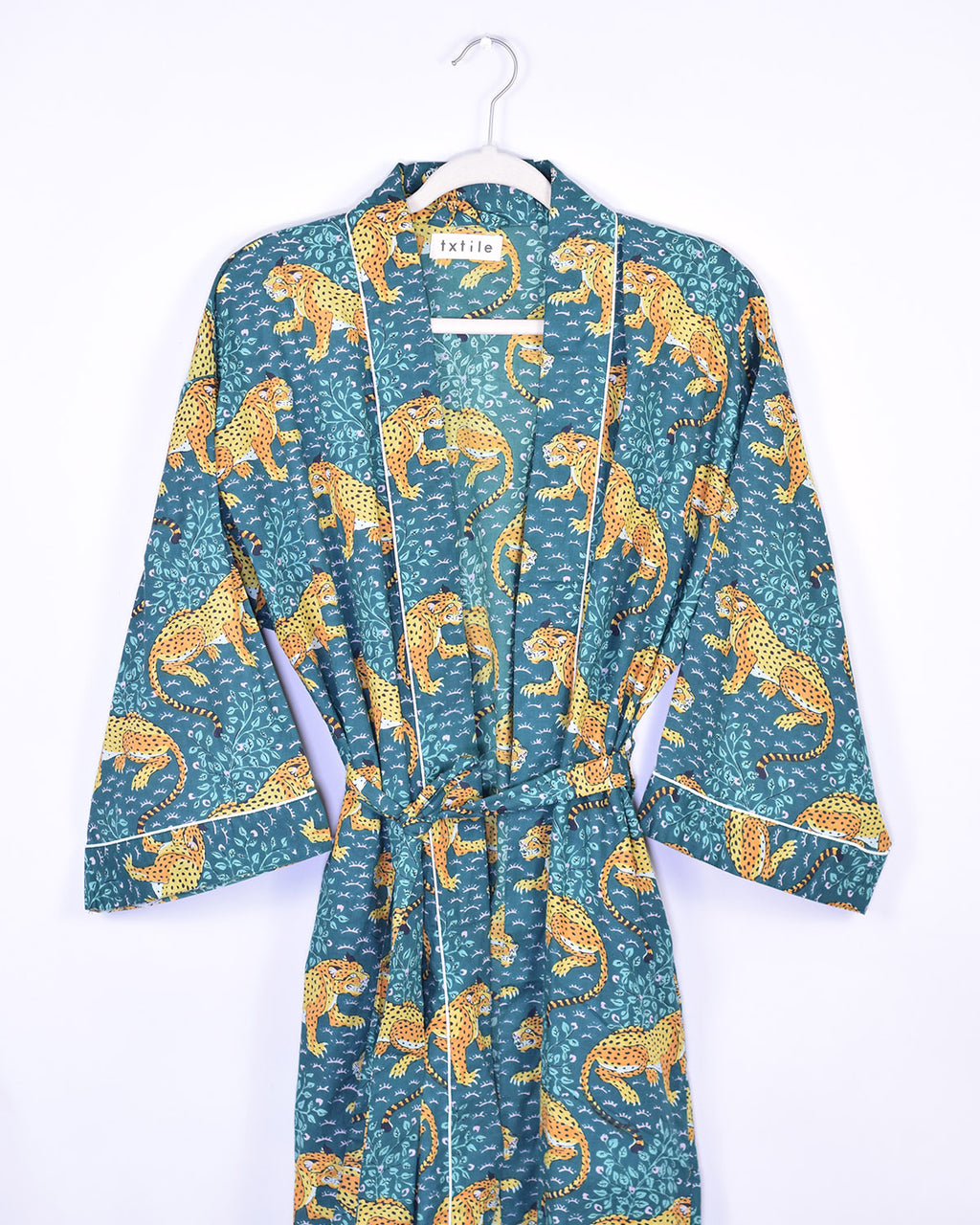 Lightweight Cotton Robe / Kimono - Roaming Jaguars image 3