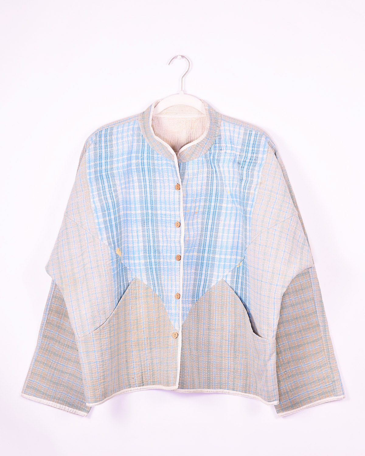 Charlie Quilted Reversible Patchwork Kantha Jacket - 15 image 0