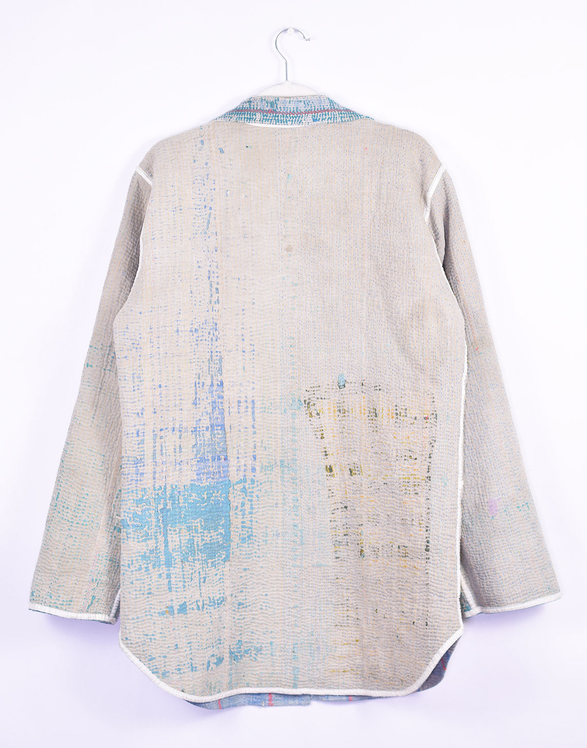 Frankie Long Quilted Reversible Patchwork Kantha Jacket -11 image 3