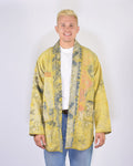 Frankie Long Quilted Reversible Patchwork Kantha Jacket -16