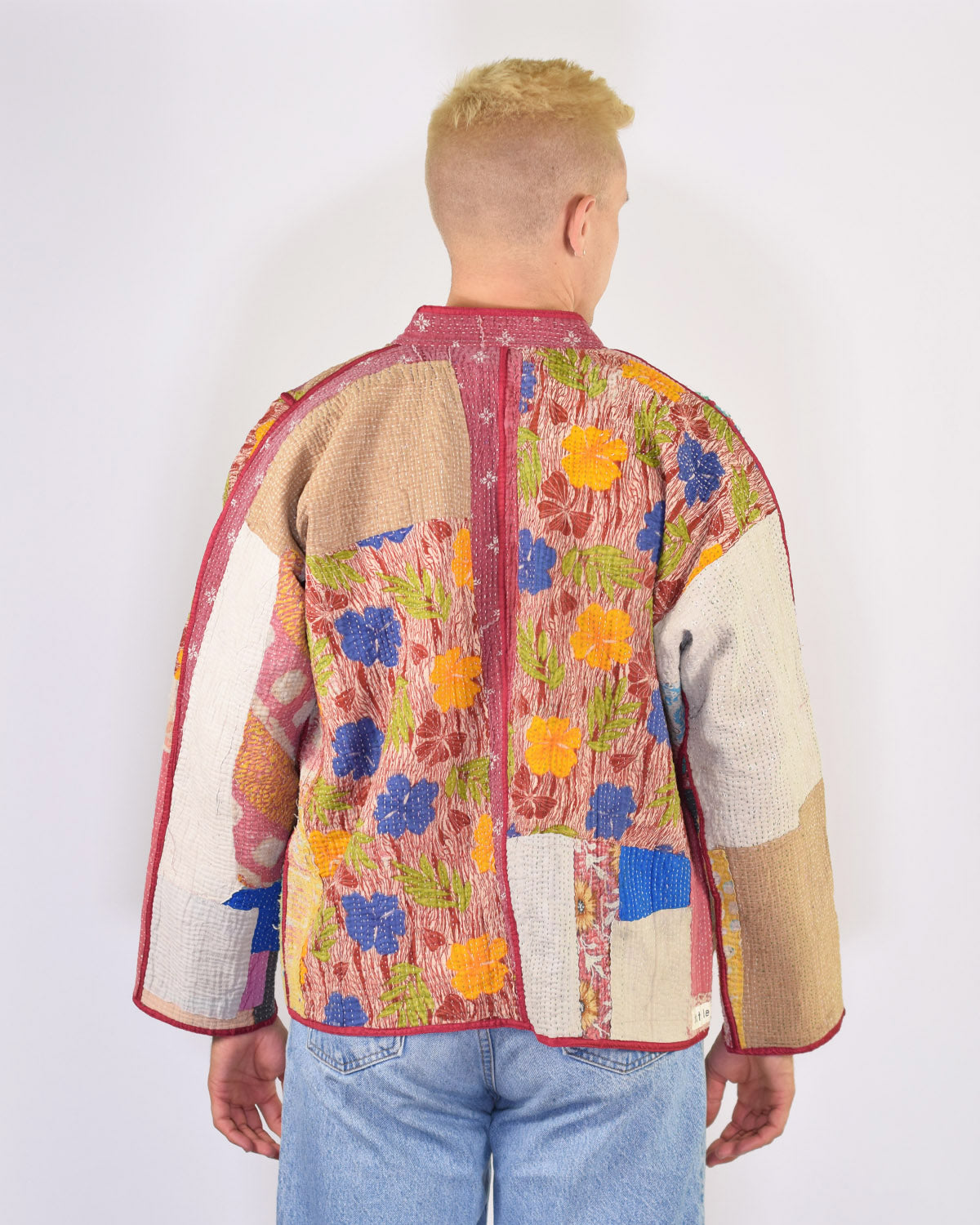Charlie Oversized Quilted Reversible Patchwork Kantha Jacket - 03