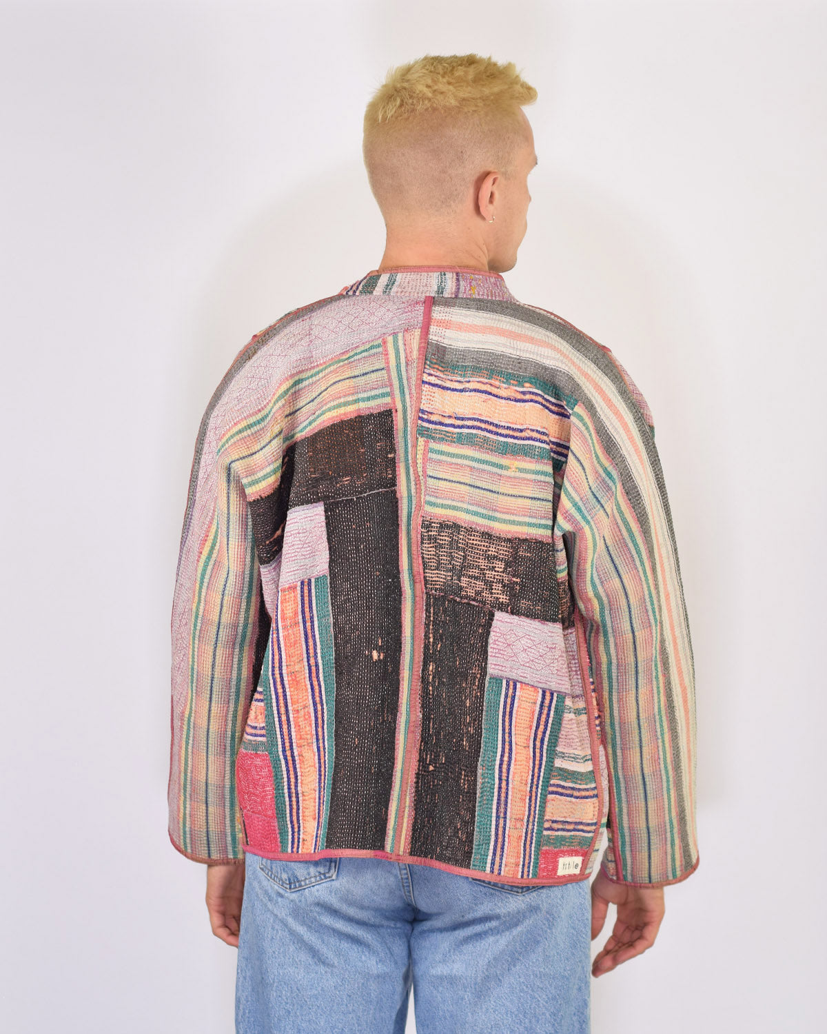 Charlie Oversized Quilted Reversible Patchwork Kantha Jacket - 02