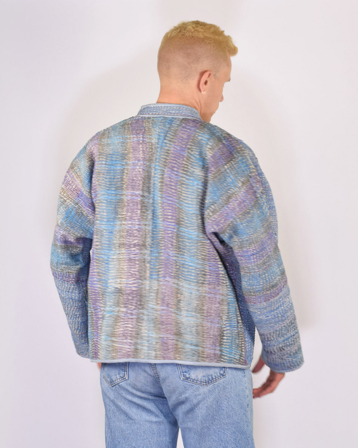 Charlie Oversized Quilted Reversible Patchwork Kantha Jacket - 15