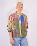 Charlie Oversized Quilted Reversible Patchwork Kantha Jacket - 16