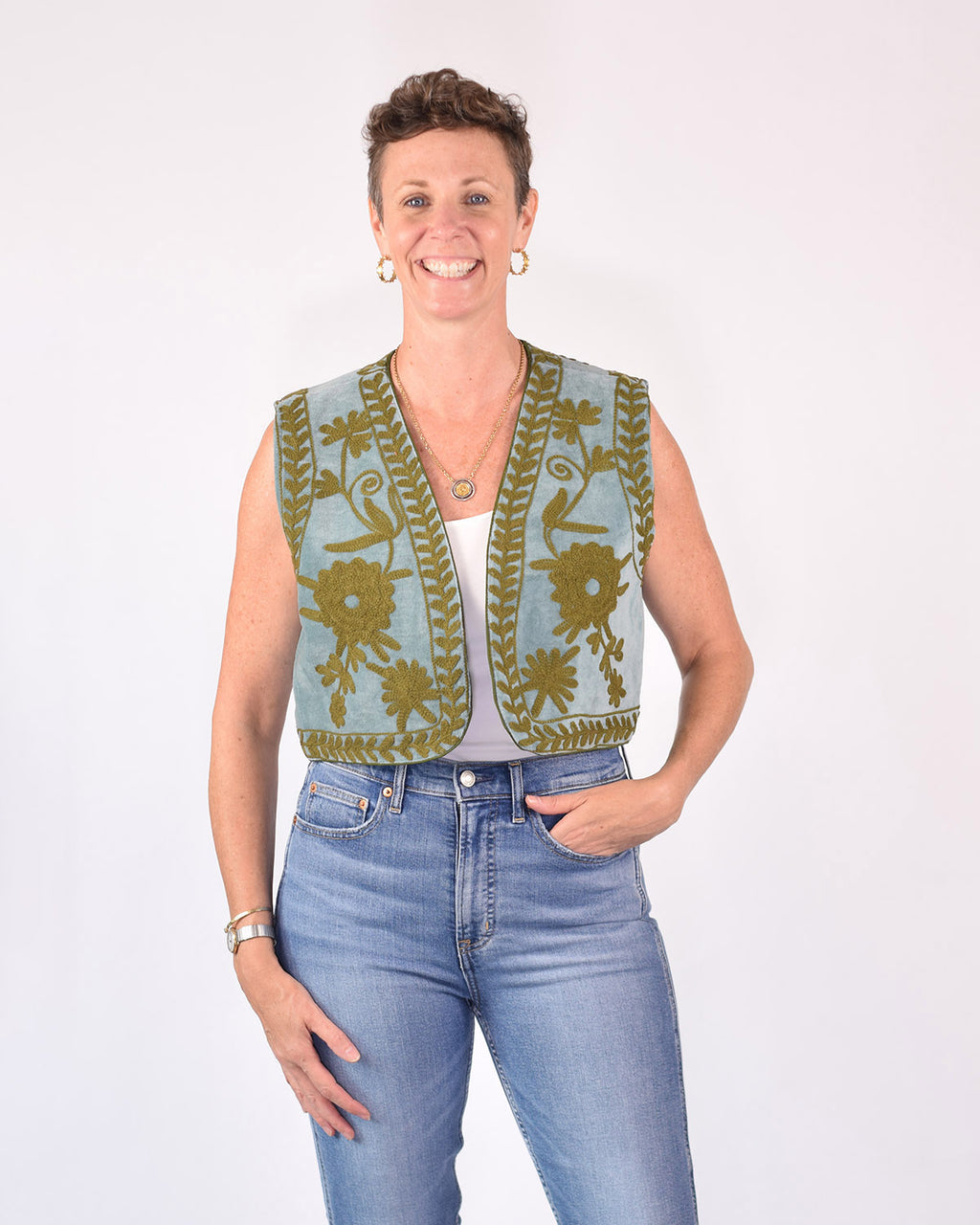 Cassie Velvet Vest - 05