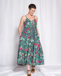 Sienna Tiered Sundress Dress - Emerald Rainforest