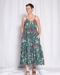 Sienna Tiered Sundress Dress - Emerald Rainforest