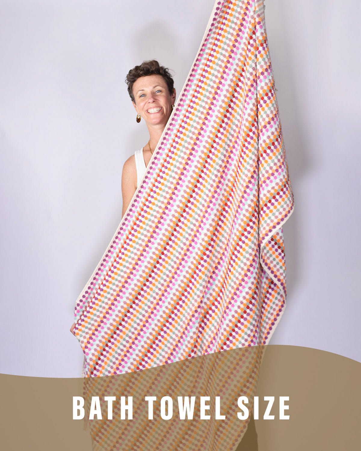 Luxury Turkish Terry Cloth Cotton Bath/Hand Towel - Desert Checkers