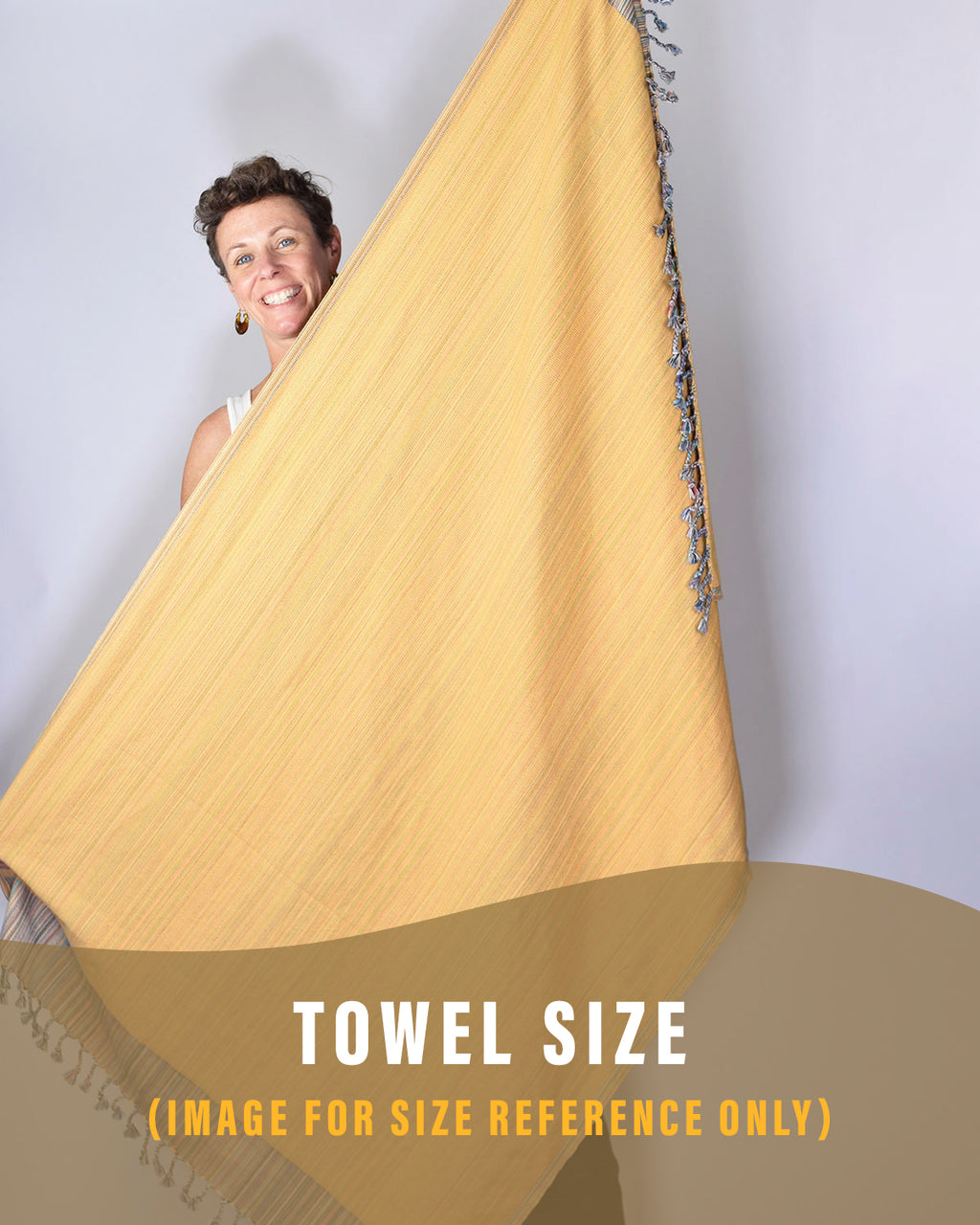 Organic Cotton Turkish Towel - Striped - Brown