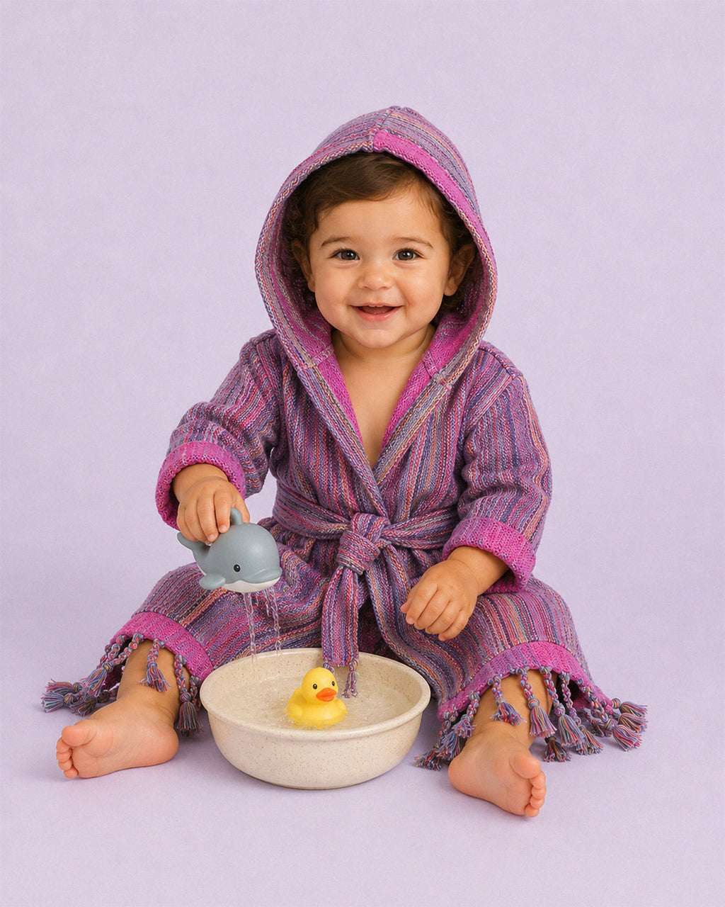 Baby / Toddler Organic Turkish Cotton Robe - Pink