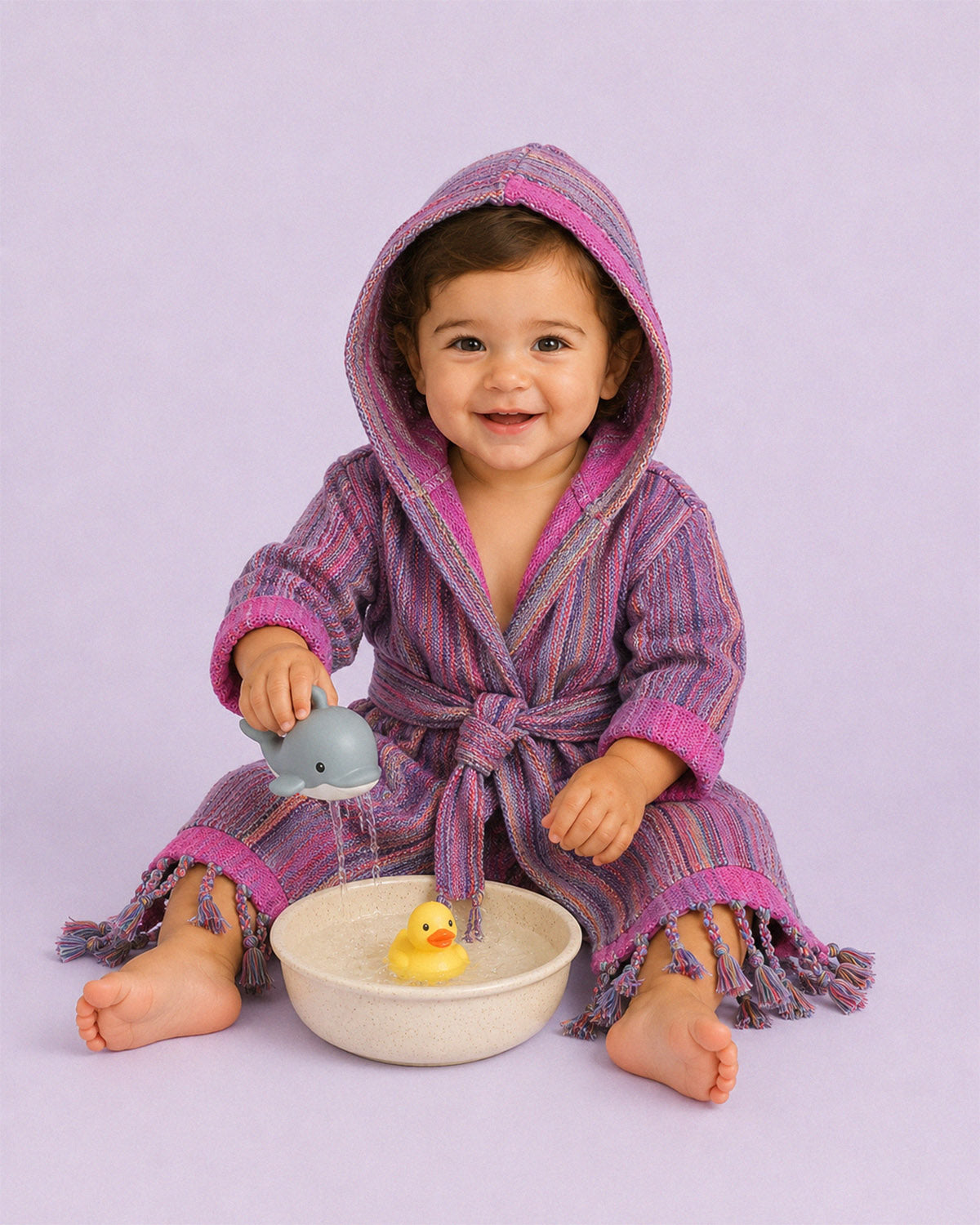 Baby / Toddler Organic Turkish Cotton Robe - Pink