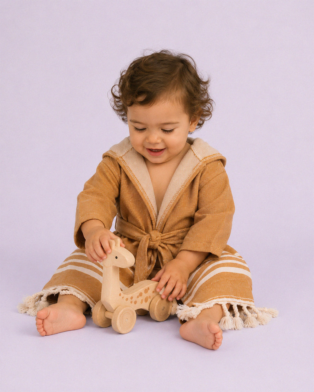Baby / Toddler Organic Turkish Cotton Robe - Camel