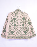 Suzani Embroidered Canvas Cardigan Jacket - 01