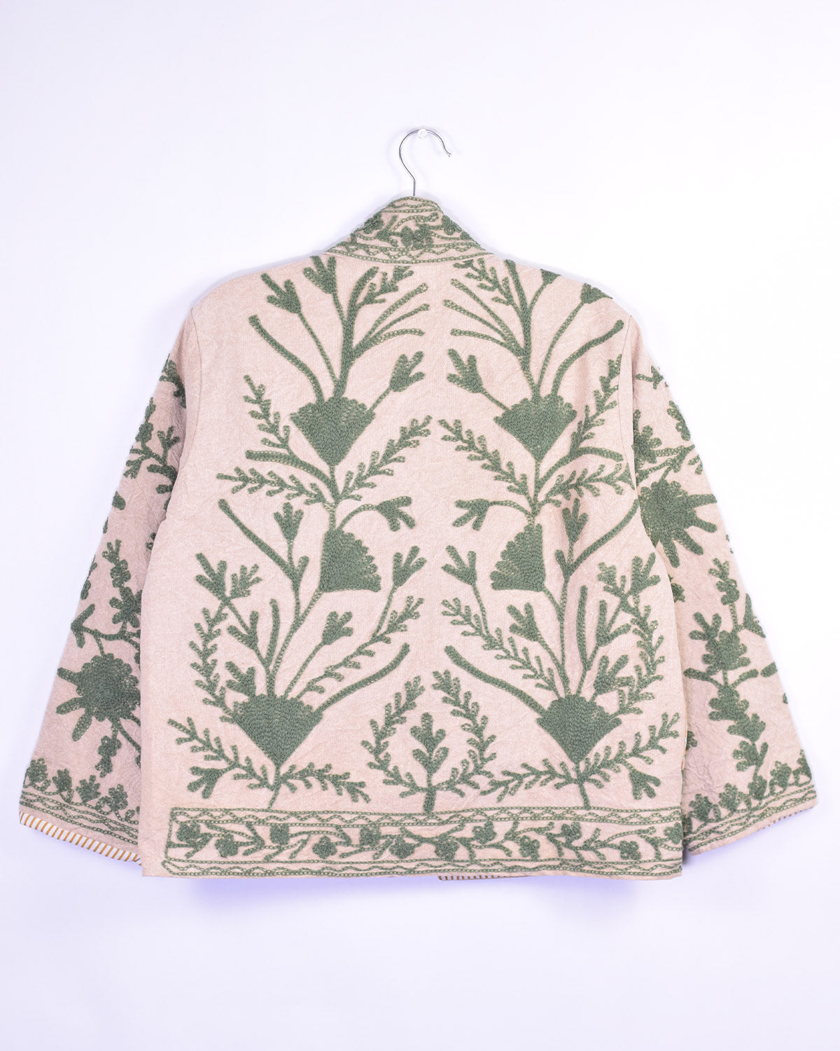 Suzani Embroidered Canvas Cardigan Jacket - 01
