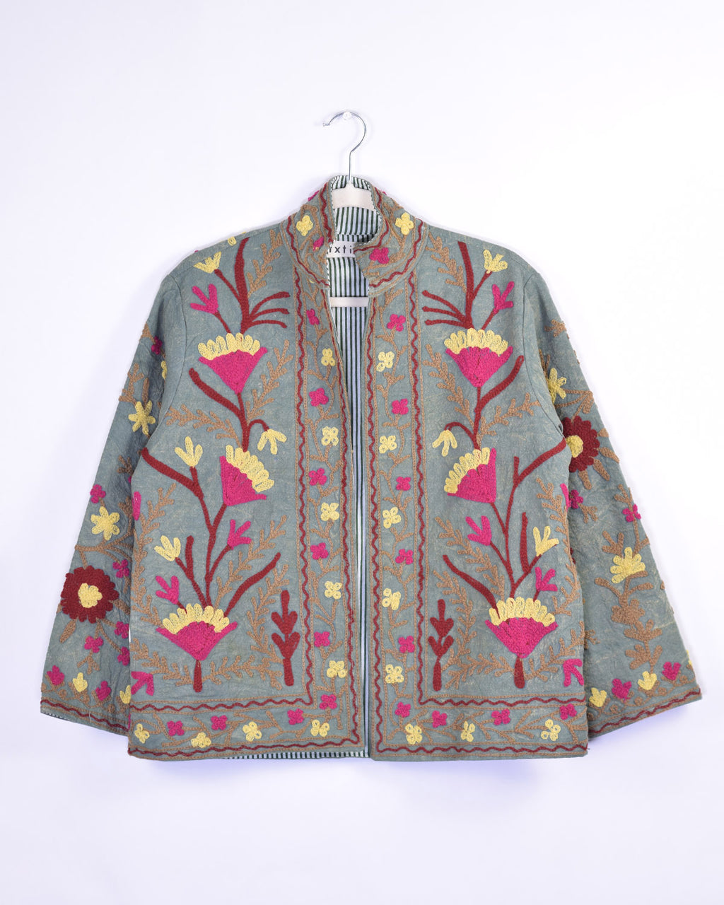 Suzani Embroidered Canvas Jacket/Cardigan -13