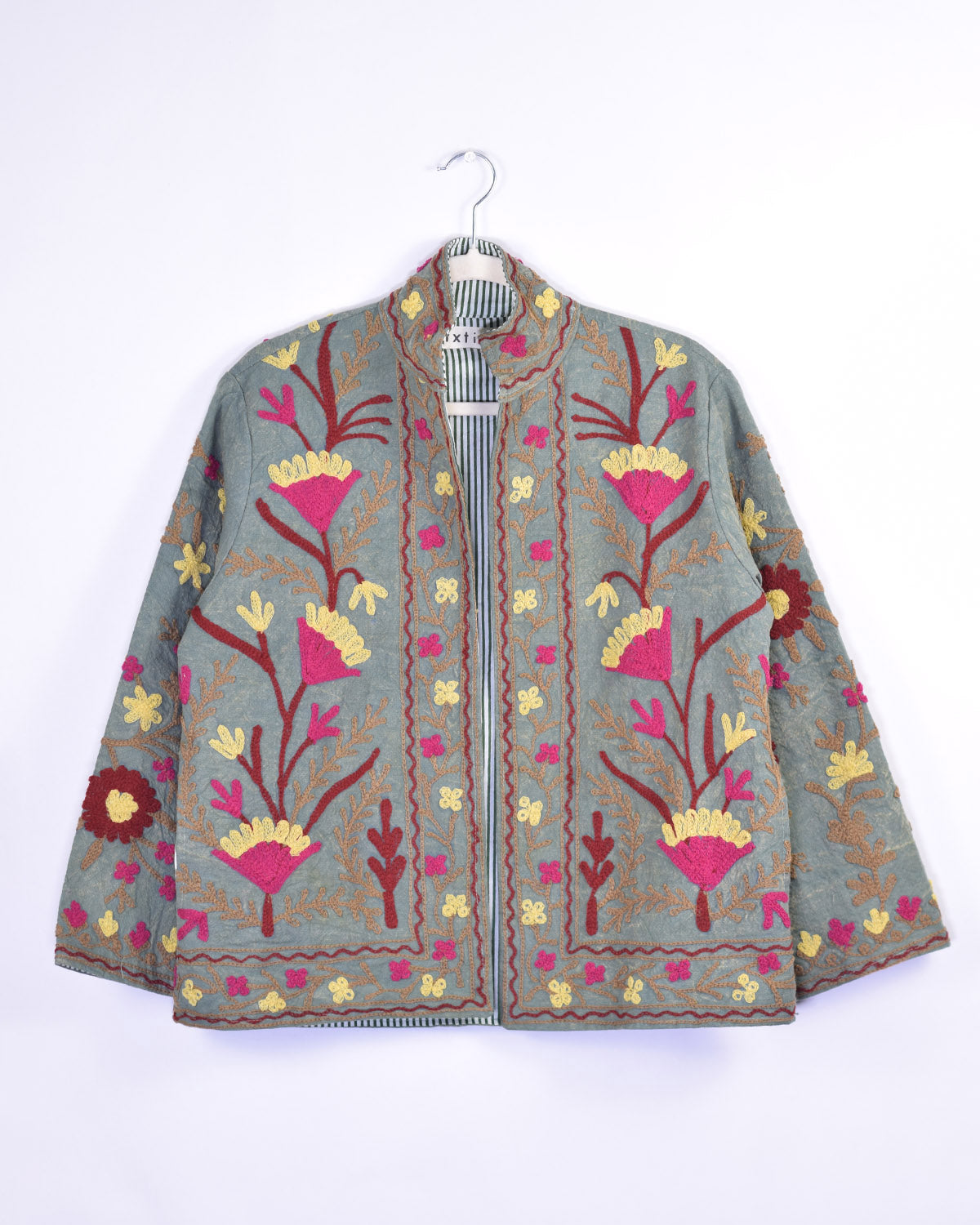 Suzani Embroidered Canvas Jacket/Cardigan -13