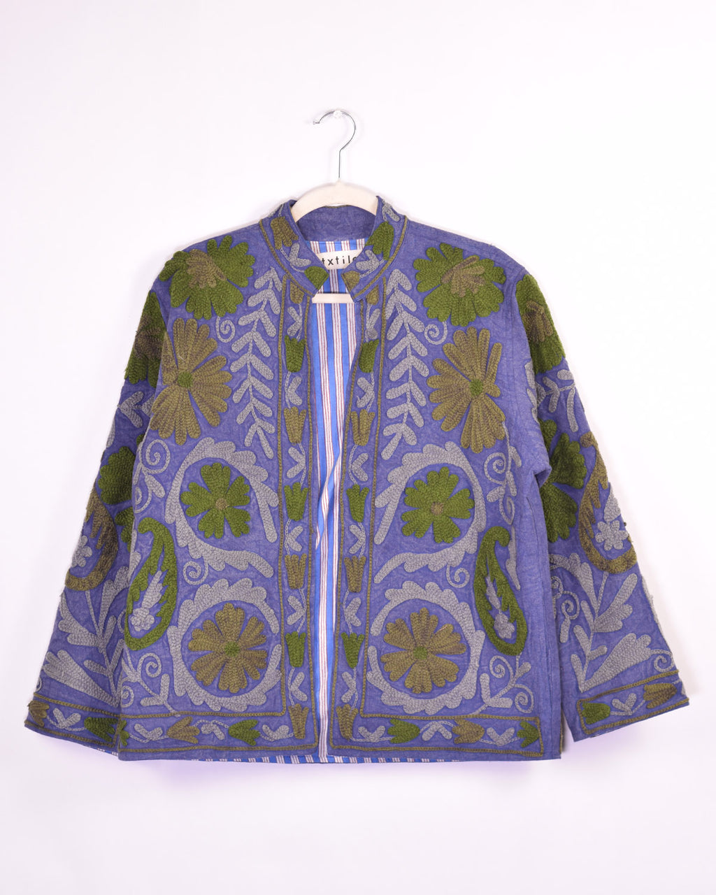 Suzani Embroidered Canvas Jacket/Cardigan -16