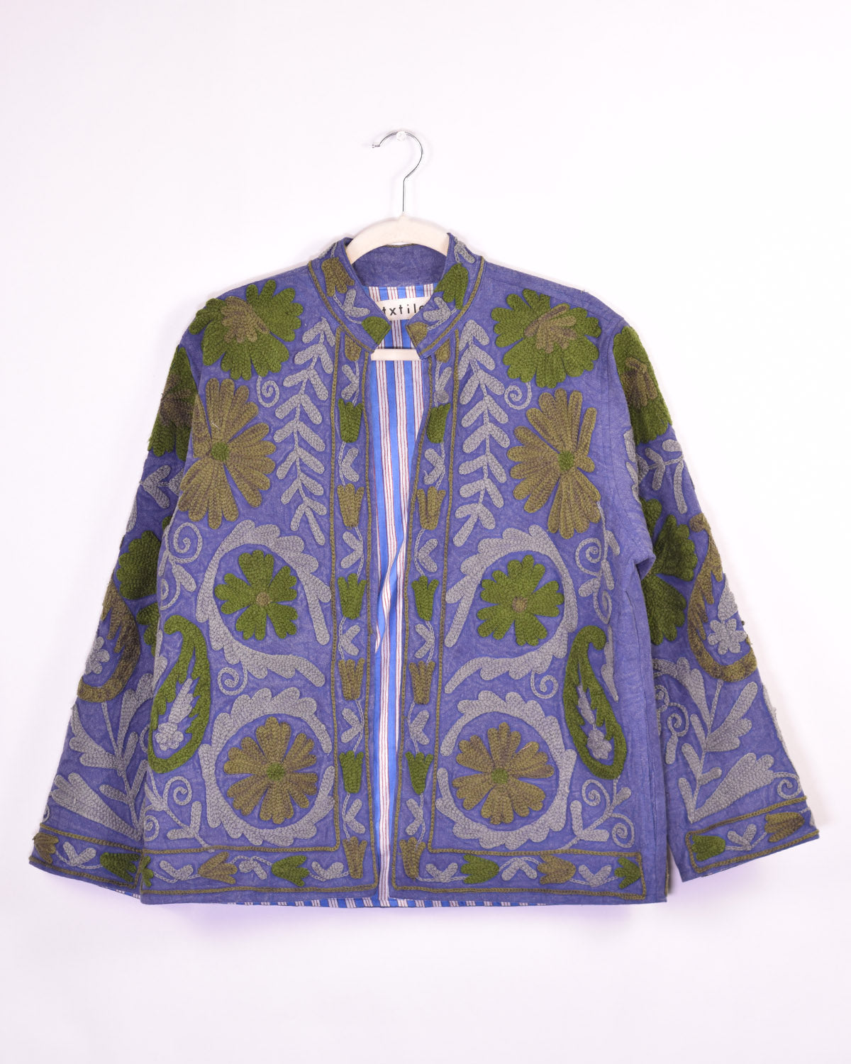 Suzani Embroidered Canvas Jacket/Cardigan -16