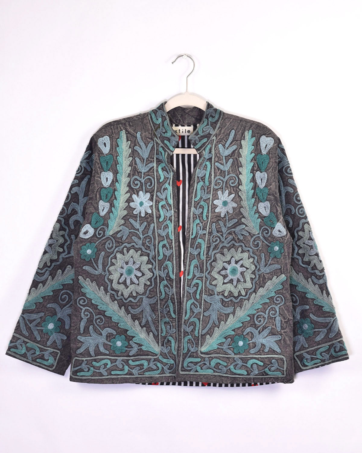 Suzani Embroidered Canvas Jacket/Cardigan -10