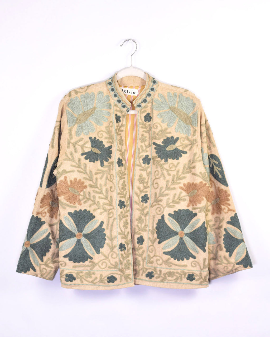 Suzani Embroidered Canvas Jacket/Cardigan - 04