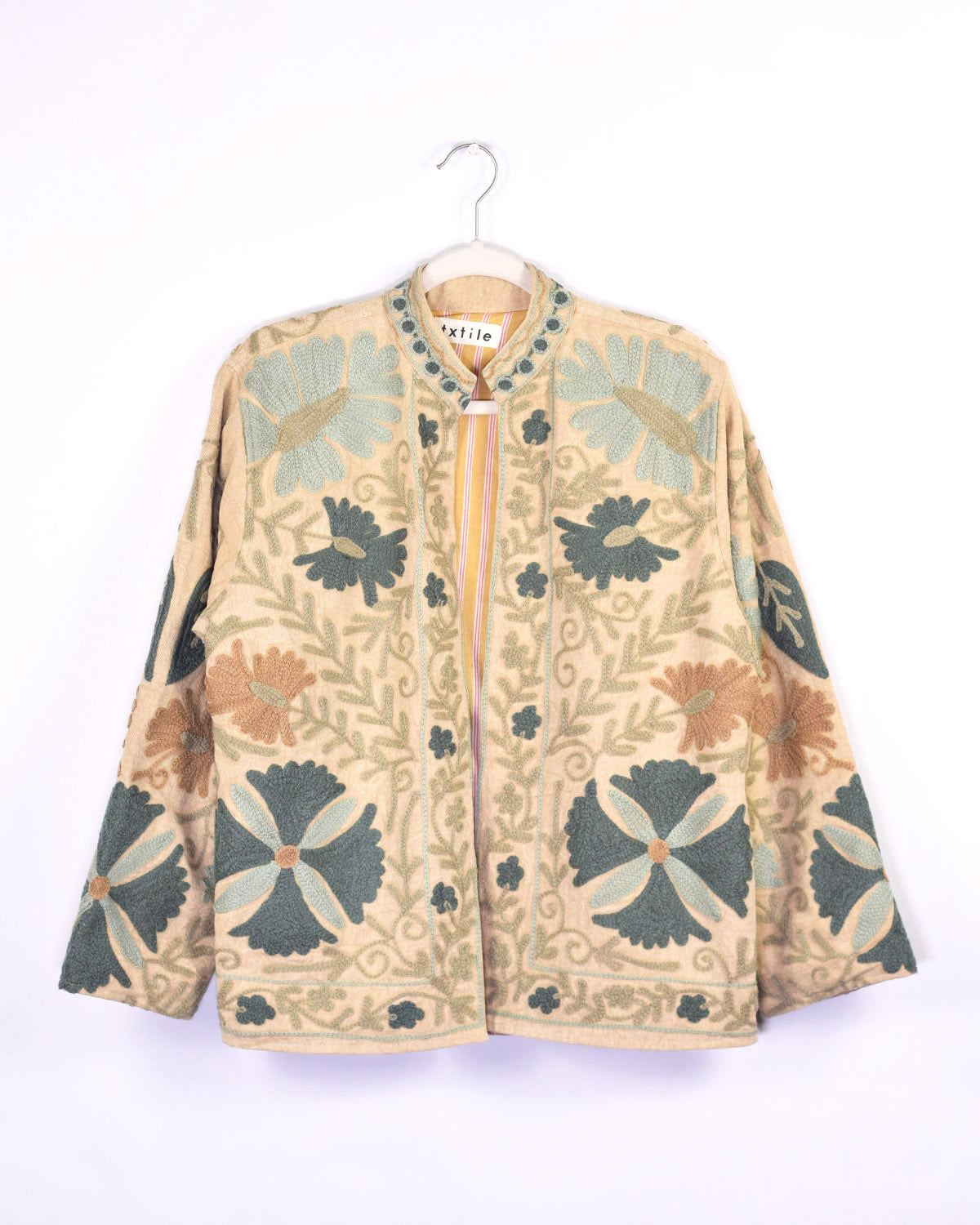 Suzani Embroidered Canvas Jacket/Cardigan - 04