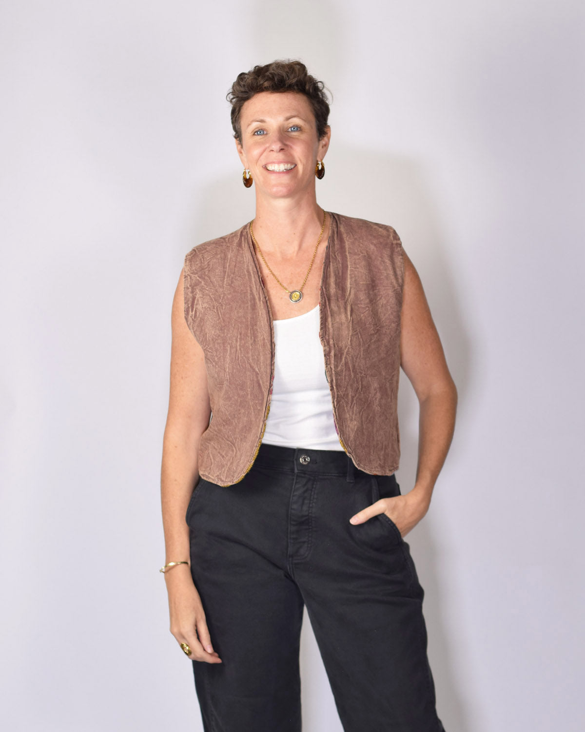 Cassie Embroidered Vest - 18