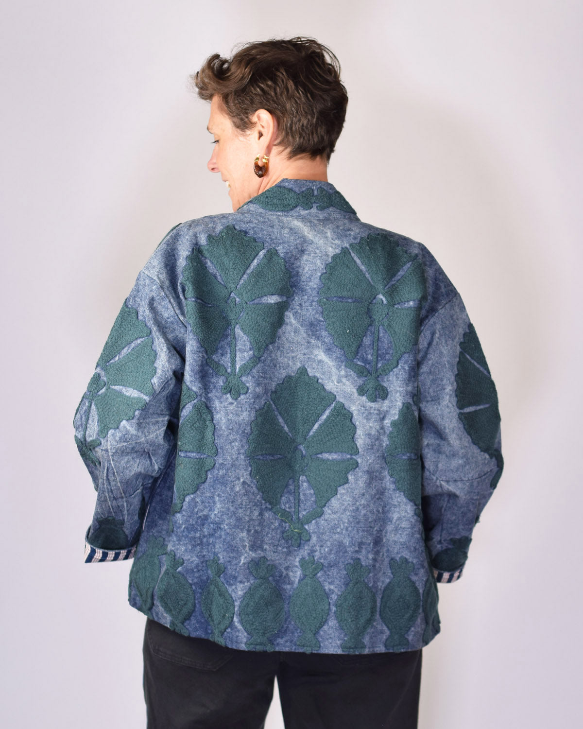 Denim Suzani Embroidered Jacket - 06
