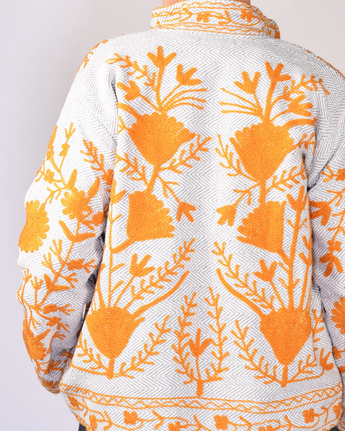 Herringbone Suzani Embroidered Jacket - 03