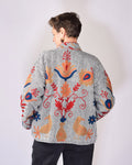 Herringbone Suzani Embroidered Jacket - 02
