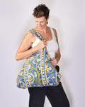 Velvet Suzani Embroidered Oversized Tote Bag - 02