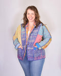 Charlie Extended / Oversized Fit - Quilted Reversible Patchwork Kantha Jacket - 05