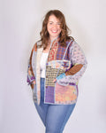 Charlie Extended / Oversized Fit - Quilted Reversible Patchwork Kantha Jacket - 11