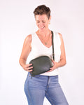 Italian Leather Crossbody Purse - Hunter Green