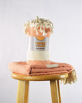 Plush Organic Cotton Turkish Towel - Tangerine