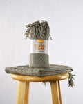 Organic Cotton Turkish Towel - Diamond Weave - Green Moss