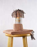 Organic Cotton Turkish Towel - Diamond Weave - Orange Crush