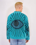 XL - Extended Sized - "Evil Eye" Suzani Embroidered Velvet Jacket/Cardigan - 01